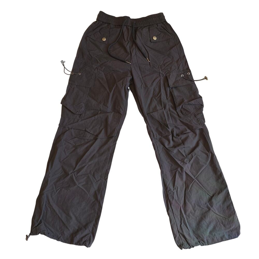 Yixuan Studio Dark Grey Wide Leg Cargo Pants Unisex Medium
